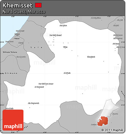 Gray Simple Map of Khemisset