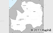Gray Simple Map of Khemisset, single color outside