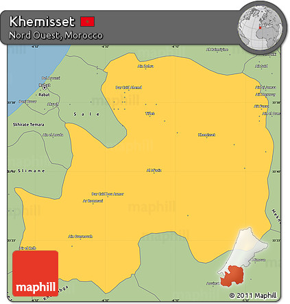Savanna Style Simple Map of Khemisset