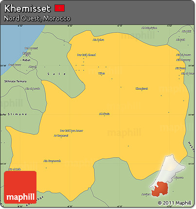 Savanna Style Simple Map of Khemisset
