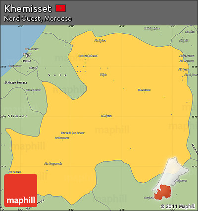 Savanna Style Simple Map of Khemisset