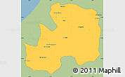 Savanna Style Simple Map of Khemisset, single color outside