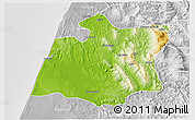 Physical 3D Map of Larache, lighten, desaturated