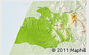 Physical 3D Map of Larache, lighten