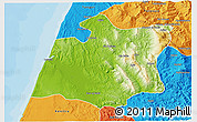 Physical 3D Map of Larache, political outside
