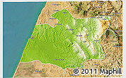Physical 3D Map of Larache, satellite outside