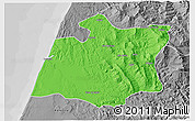 Political 3D Map of Larache, desaturated