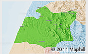 Political 3D Map of Larache, lighten