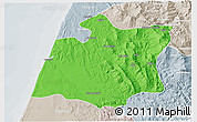 Political 3D Map of Larache, lighten, semi-desaturated