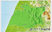 Political 3D Map of Larache, physical outside