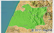 Political 3D Map of Larache, satellite outside