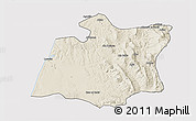 Shaded Relief 3D Map of Larache, cropped outside
