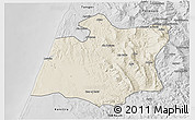 Shaded Relief 3D Map of Larache, desaturated