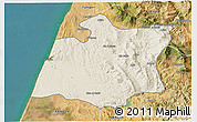 Shaded Relief 3D Map of Larache, satellite outside