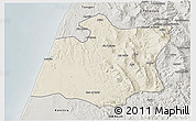 Shaded Relief 3D Map of Larache, semi-desaturated