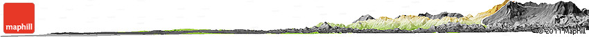 Physical Horizon Map of Larache, darken, desaturated Physical Horizon Map of Larache, darken, desaturated