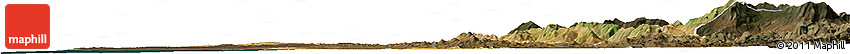 Satellite Horizon Map of Larache, darken