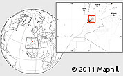 Blank Location Map of Larache, highlighted parent region, within the entire country
