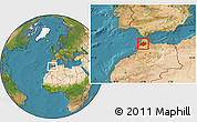 Satellite Location Map of Larache