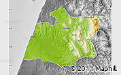 Physical Map of Larache, desaturated