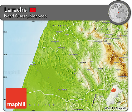 Physical Map of Larache