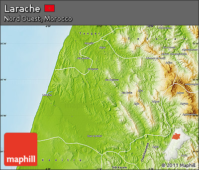 Physical Map of Larache