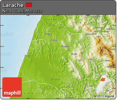 Physical Map of Larache