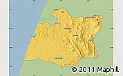 Savanna Style Map of Larache, single color outside