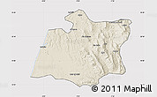 Shaded Relief Map of Larache, cropped outside