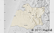 Shaded Relief Map of Larache, desaturated