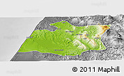 Physical Panoramic Map of Larache, desaturated