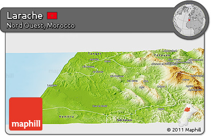 Physical Panoramic Map of Larache