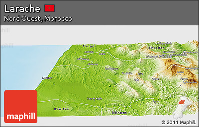 Physical Panoramic Map of Larache