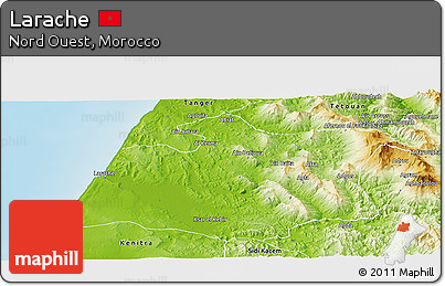 Physical Panoramic Map of Larache