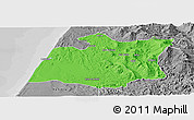 Political Panoramic Map of Larache, desaturated