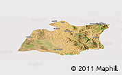 Satellite Panoramic Map of Larache, cropped outside
