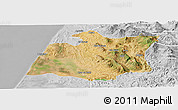Satellite Panoramic Map of Larache, lighten, desaturated