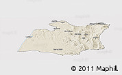 Shaded Relief Panoramic Map of Larache, cropped outside