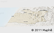 Shaded Relief Panoramic Map of Larache, lighten
