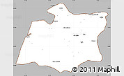 Gray Simple Map of Larache, cropped outside