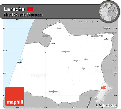 Gray Simple Map of Larache