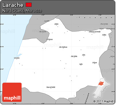 Gray Simple Map of Larache