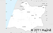 Silver Style Simple Map of Larache