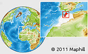 Physical Location Map of Nord Ouest, highlighted country, within the entire country