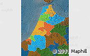 Political Map of Nord Ouest, darken