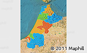 Political Map of Nord Ouest, satellite outside