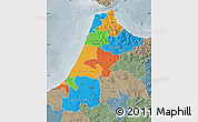 Political Map of Nord Ouest, semi-desaturated