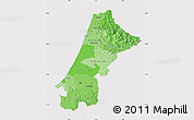 Political Shades Map of Nord Ouest, cropped outside