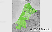 Political Shades Map of Nord Ouest, desaturated