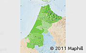 Political Shades Map of Nord Ouest, lighten